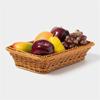 Imitation Rattan Woven Rectangular Bread Basket Fruit Basket Supermarket Hotel Display Basket Desktop Storage Basket