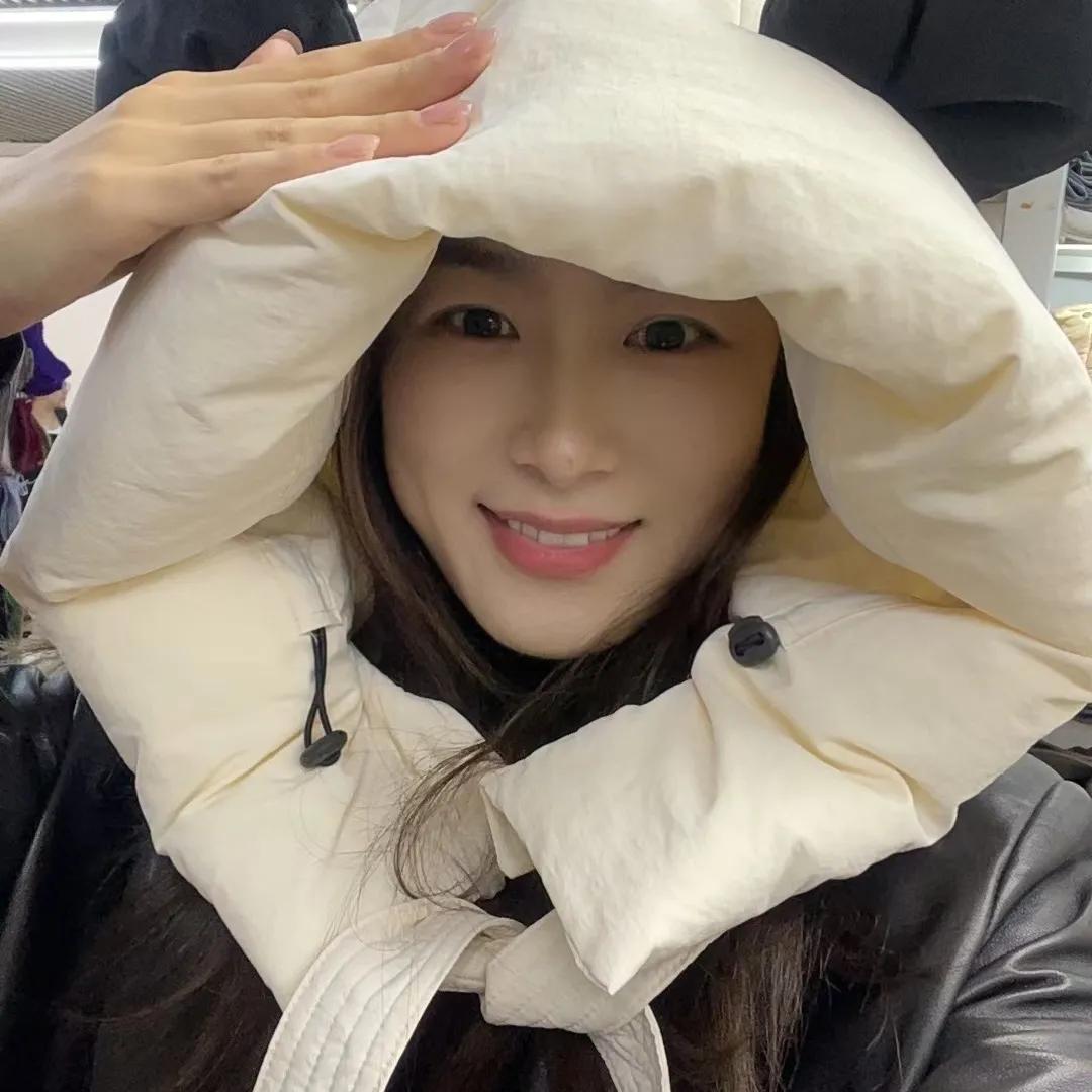 

WTEMPO Однотонные осенне-зимние милые большие уши, защищающие от холода, пуховые хлопковые шапки для велоспорта, женские ветрозащитные теплые шапки для защиты ушей One Size слоновая кость