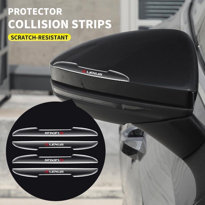 4PCS Transparent Car Door Anti-collision Protector Bumper Strip Sticker For Lexus EX300H RX450H IS300H ES300H NX RX GS Al20
