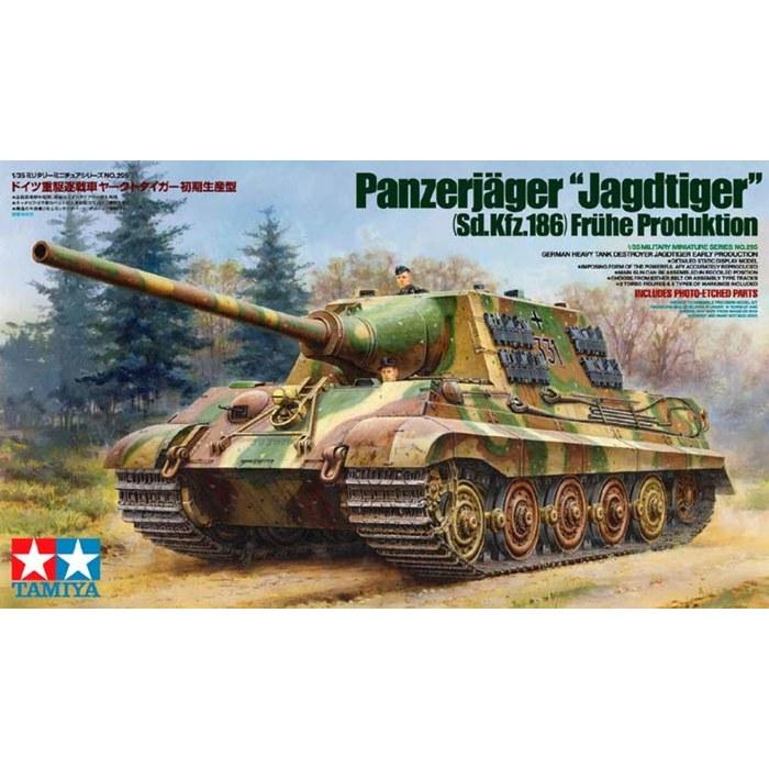 Tamiya 1/35 Military Miniature Series No. 295 German Army Heavy Tank Destroyer Jagdtiger Early Production Type Plastic Model 35295