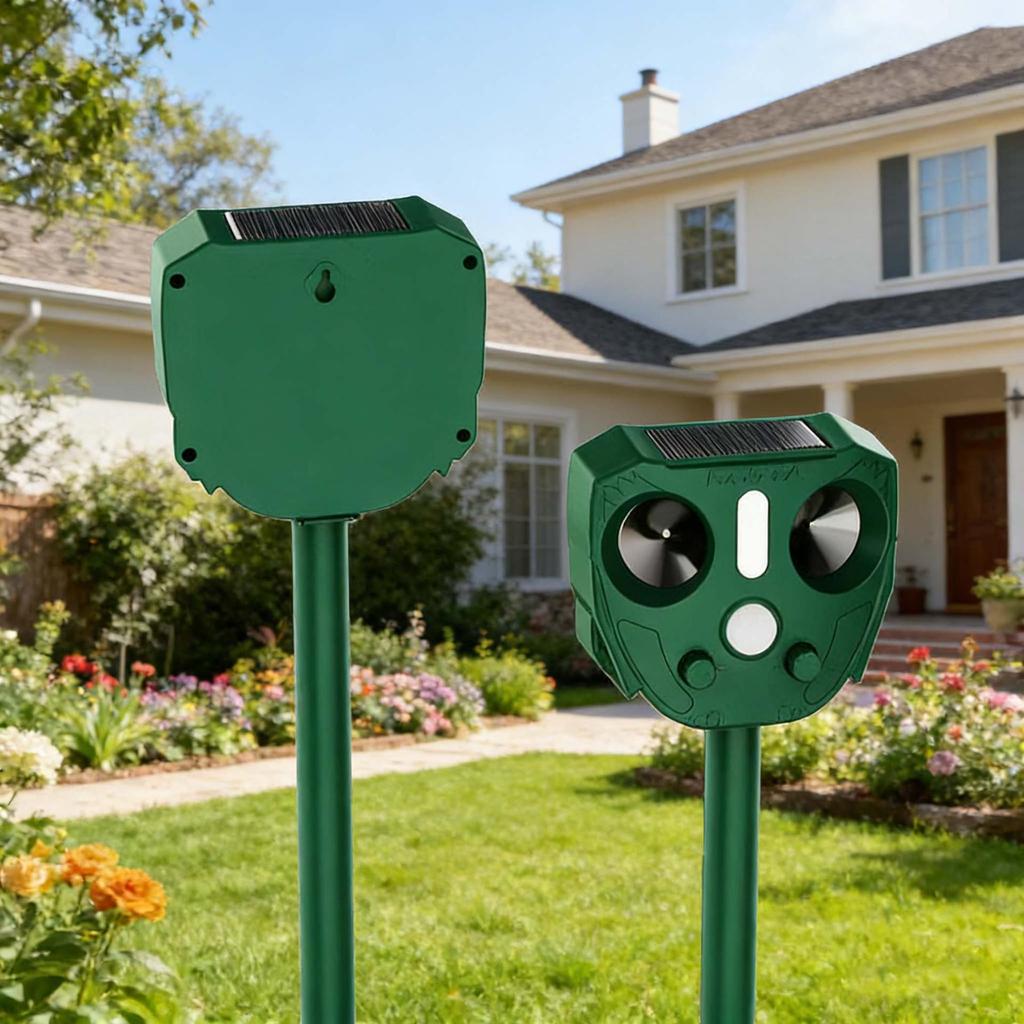 Solar Ultraschall Tierabwehrgerät: Wirksam für Ratten, Katzen, Hunde, Vögel