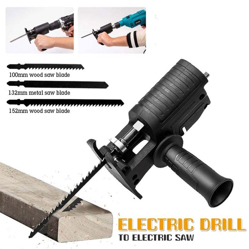 Anti Slip Guard Reciprocating Saw Adapter Electric Drill Converter for Wood PVC Pipe Metal Cutting