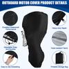 2Pcs 0-350HP Outboard Motor Covers Black Waterproof 600D Heavy Duty Motor Hood Cover Boat Engine Covers