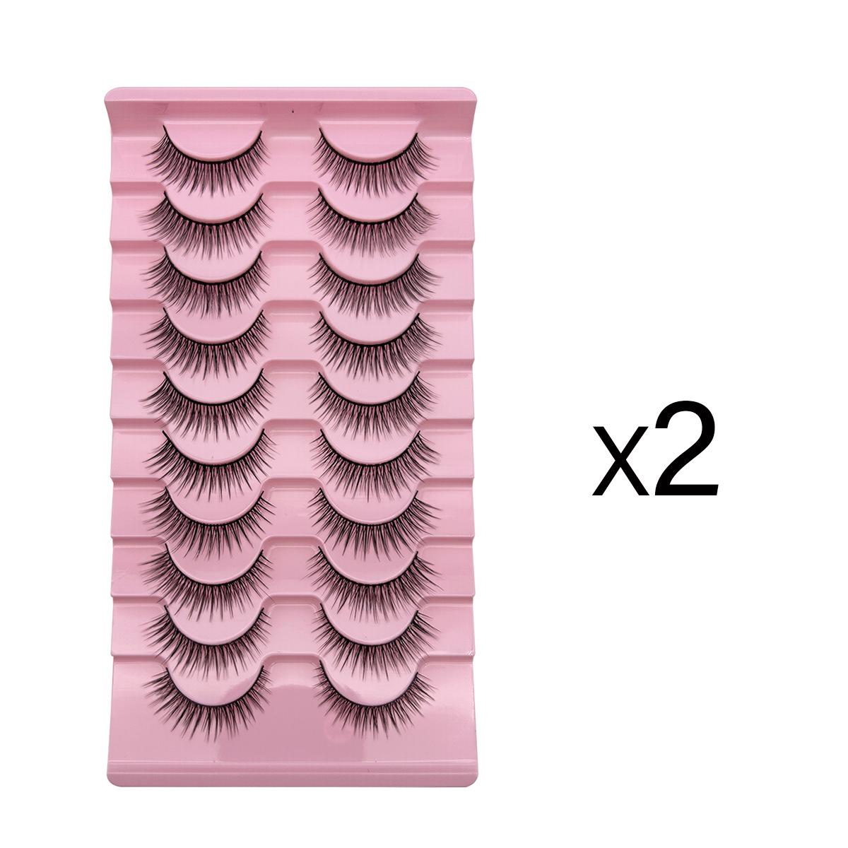 

10 пар густых, закрученных ресниц из искусственной норки для естественного повседневного макияжа