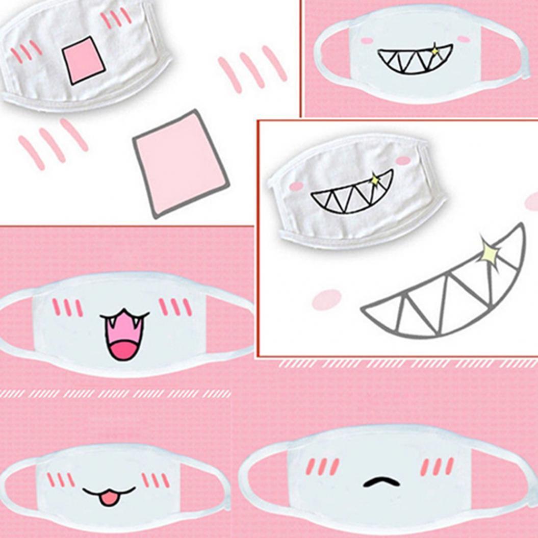 

Lovely Anime Kawaii Mouth-muffle Smile Grin Kaomoji Anti-Dust Cotton Face Mask