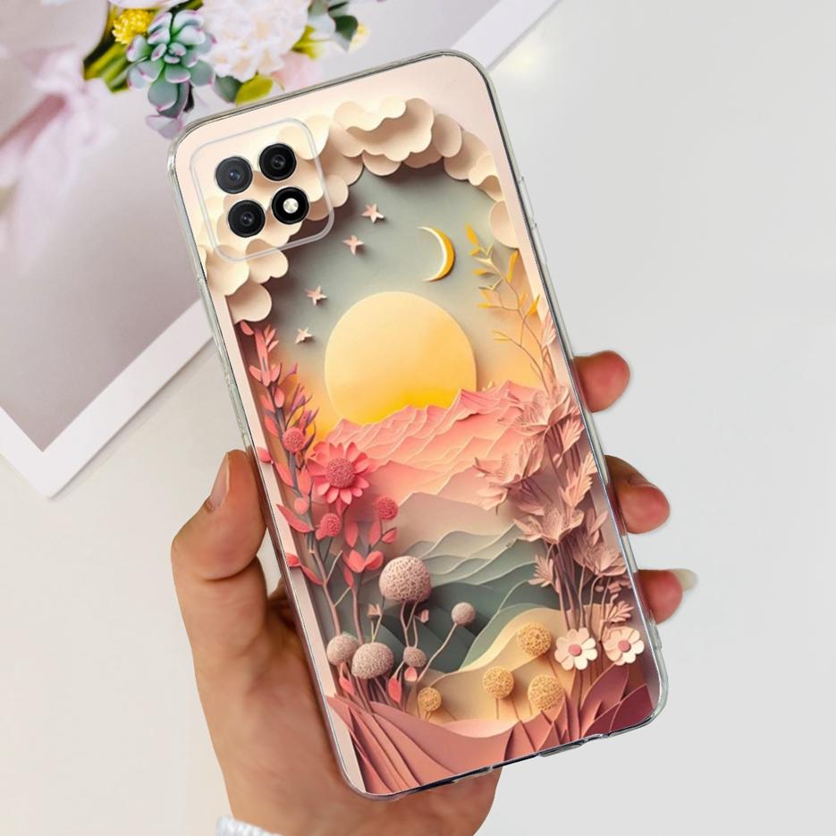 For Oppo A73 5G Case CPH2161 Stylish Painted Cover Clear Silicone Phone Case For Oppo A73 A 73 OppoA73 5G Back Cover Soft Fundas