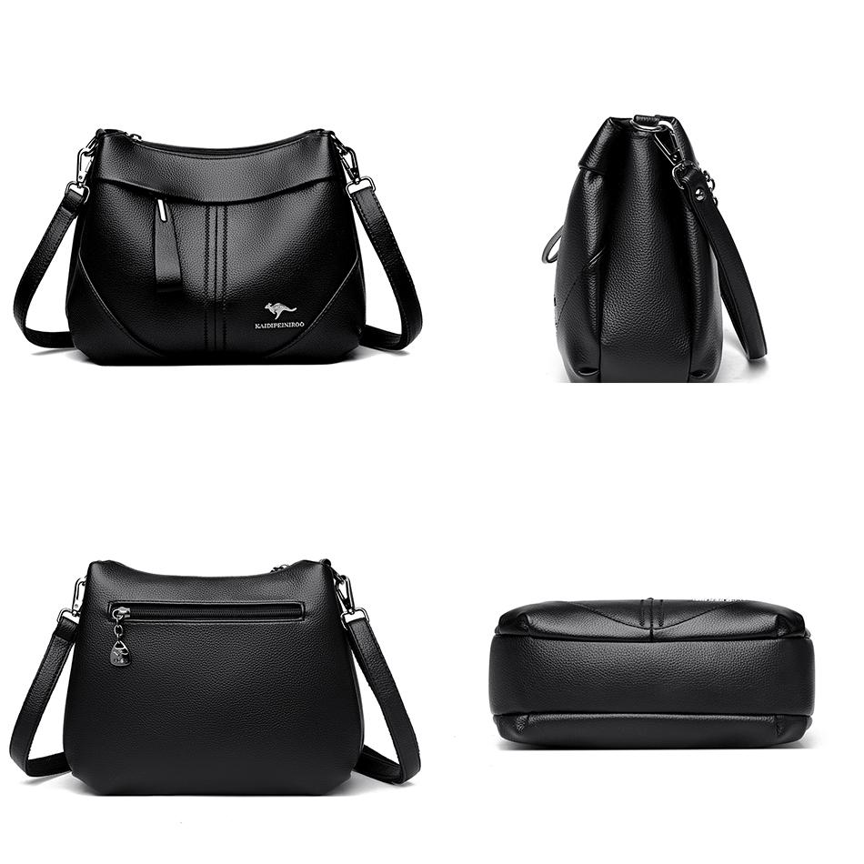 Luxury Designer Shoulder Crossbody Bags Women Purses and Hangbags Female Genuine Soft Leather Casual Messenger Bag
