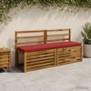 2 Piece Bench Cushions SOEST 2 Pcs. 100percent  Polyester Wine Red