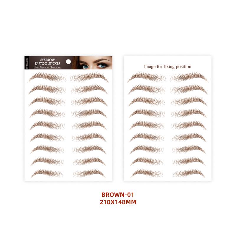 Hot Selling 3D Water Transfer Temporary Hair-like Eyebrow Tattoo Stickers Waterproof Fake Tattoo