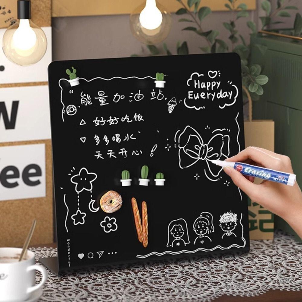 DIY Design Magnetische Tafel Metall Aufbewahrungs-Displaytafel Desktop Nachrichtentafel Nachrichtenanzeige