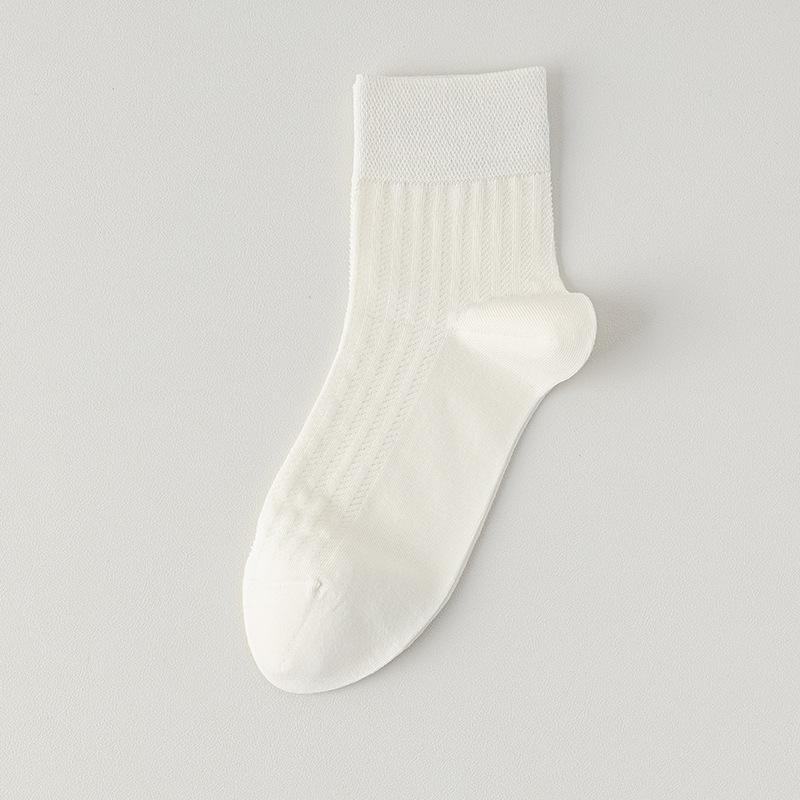 Herren Deodorierende Atmungsaktive Mesh Vielseitige Kurze Socken In Klassischer Farbserie Nahtlose Zehen Mittelwaden Socken
