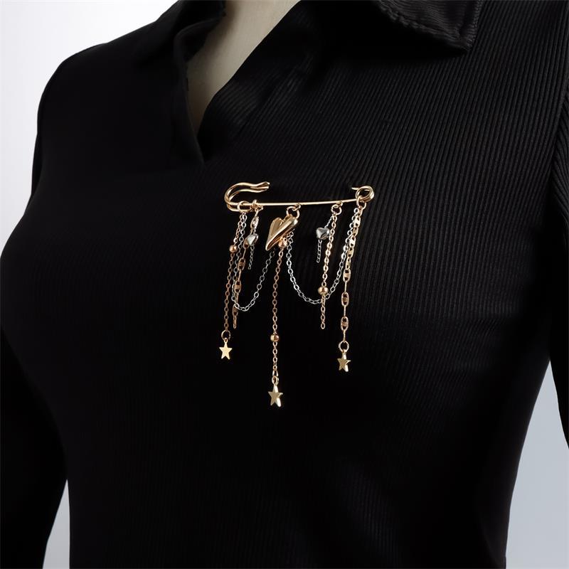 Gioielli Retrò Diamante Stella Amore Perla Catena Frangia Spille Eleganti Abbigliamento Donna Decorazioni Accessori Ciondolo Borsa Spille Completo Regalo