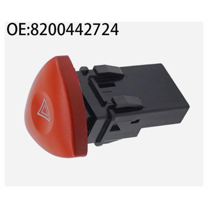 4-Pin Hazard Light Switches for Trafic, Espace and Other Supported Applications, with Red Symbol Face and Reference 8200442724