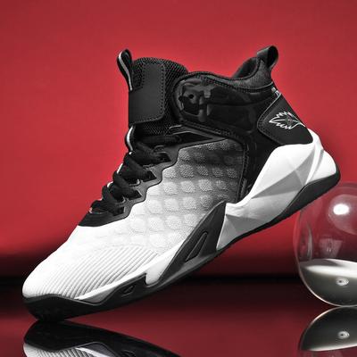 Frühling und Herbst Herren Basketballschuhe mit Flyknit Mesh Breathable Mid Top