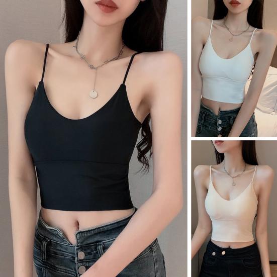 

Стильные женщины Bralette Полая красота Спина Спагетти Ремешки Camisole Топ Бюстгальтер