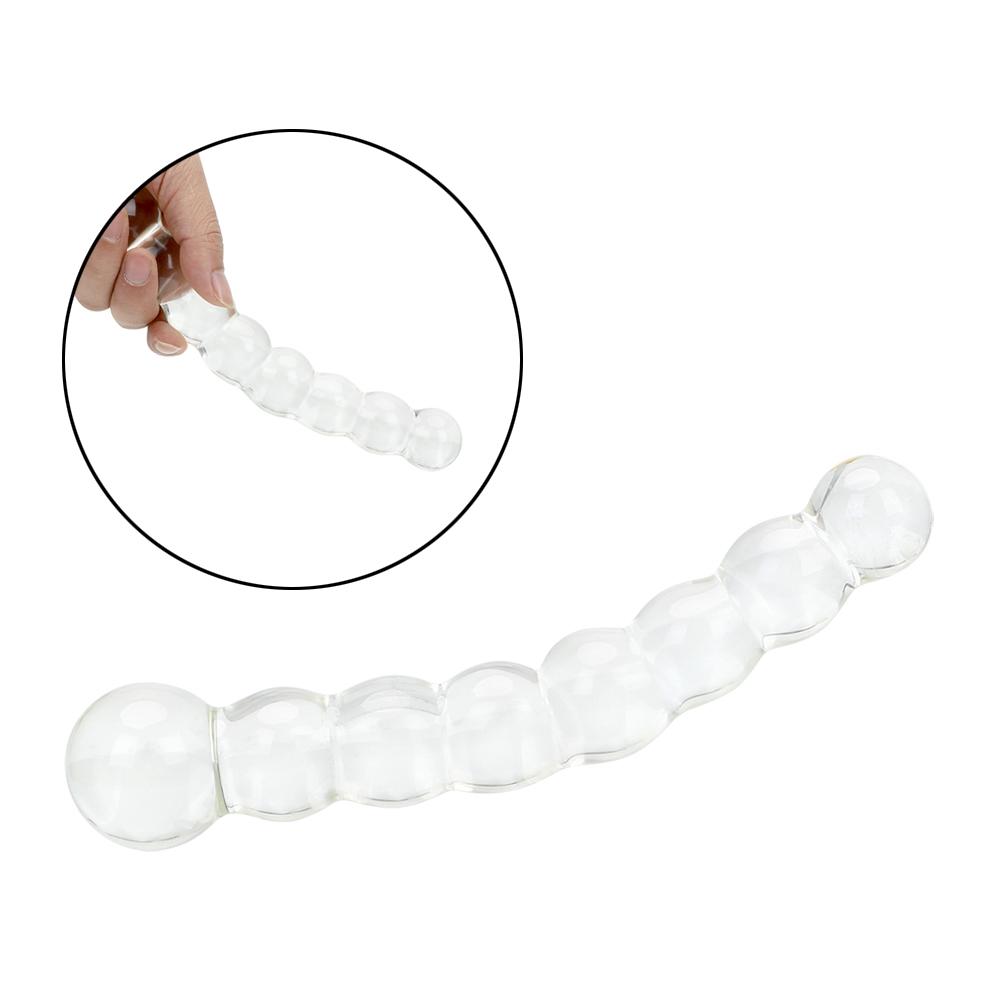 Glass Butt Plug Sex Products Sex Toys for Women Crystal Anal Plug Prostate Massager 8 Beads