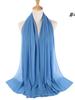 70*180cm bubble chiffon muslim headscarf for women solid color hijab scarf shawls and wraps hijab femme musulman kopftuch