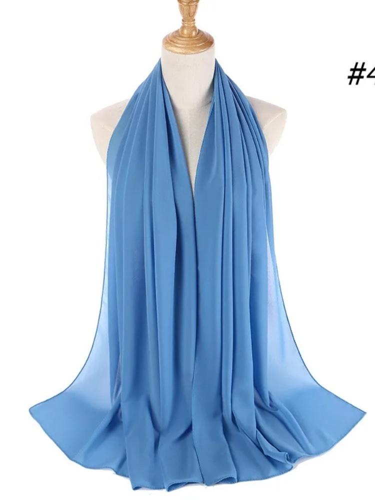 70*180cm bubble chiffon muslim headscarf for women solid color hijab scarf shawls and wraps hijab femme musulman kopftuch