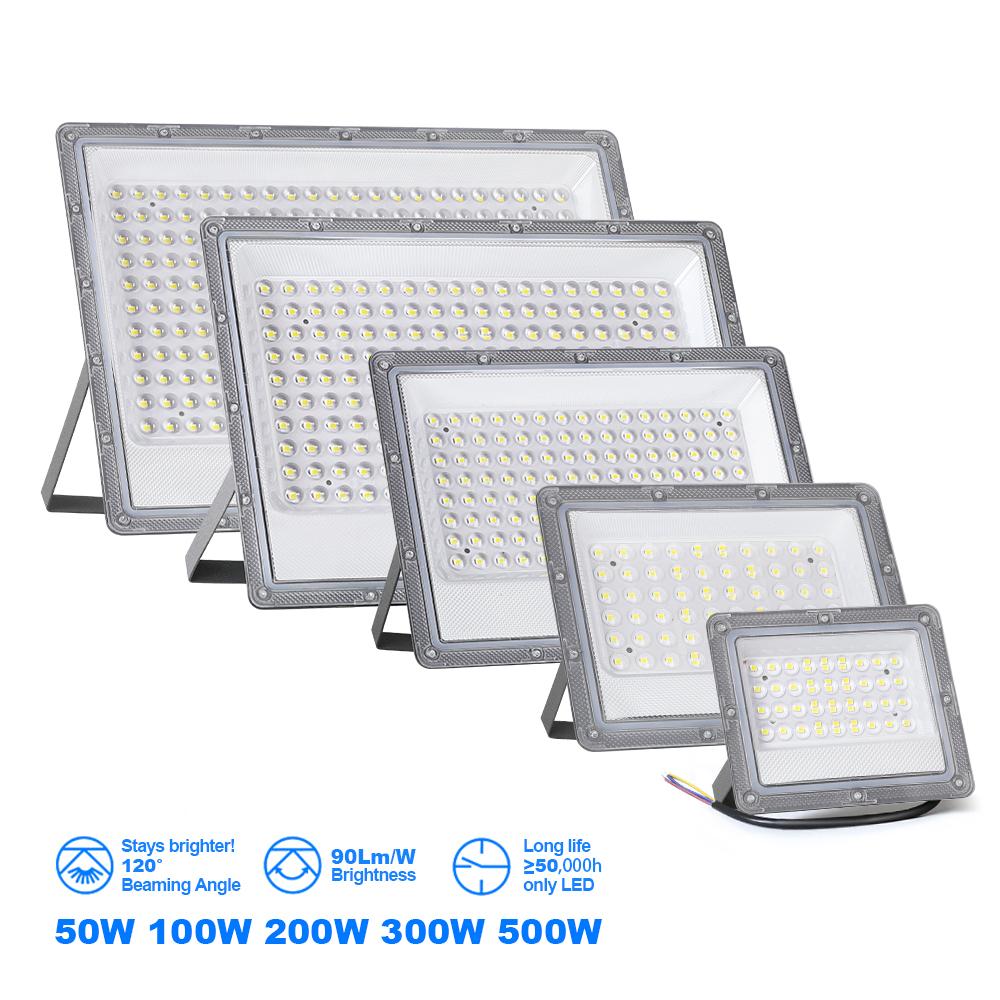 50W 100W 200W 300W 500W Led Floodlight Outdoor IP66 Waterproof 220V Reflector LED Garden Lighting Street Lamp Wall Flood Lights