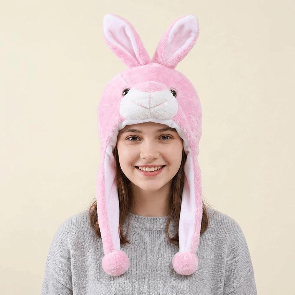 Panda Plush Beanies Pig Ear Protection Hat Funny Animal Earflap Cap Party