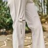 CHALLENGER Women'S Stretch Slit Bootcut Pants White