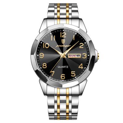 Luxury Quartz Man Wristwatch Sport Men Watches Waterproof Luminous Date Week Stainless Steel Men's Watch Male