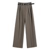 2024 Women's High Waist Wide Leg Suit Pants - Korean Fashion, Spring/Autumn, Loose & Casual Fit