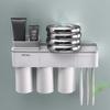 Wall Mount Toothbrush Toothpaste for Organizer - Gray-3 cup, as described cup