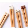 Hand-carved Animal Chopsticks 3D Wooden Dinnerware Practical Beech Chopsticks  Sushi Couple