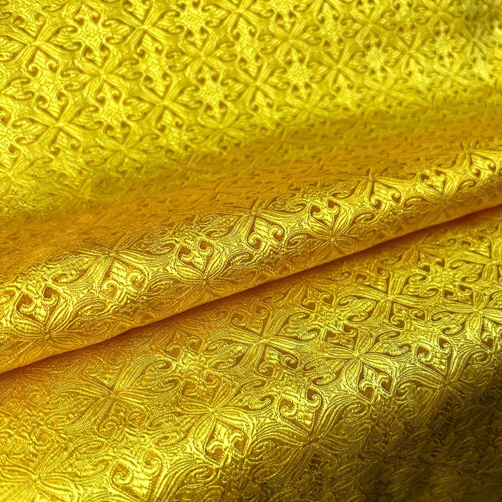 Jacquard Brocade Fabric Damask Flower Patterned Faux Silk Trim Cheongsam Children Costume Hanbok DIY Dress Doll Clothes Material