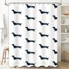Black White Dogs Waterproof Shower Curtain Decorative Print Home Decoration Bathroom Accessories