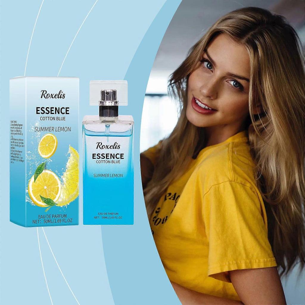 Roxelis Summer Lemon Perfume Natural Fresh Long-Lasting Lemon Energy Fragrance Floral Light Elegant Scent