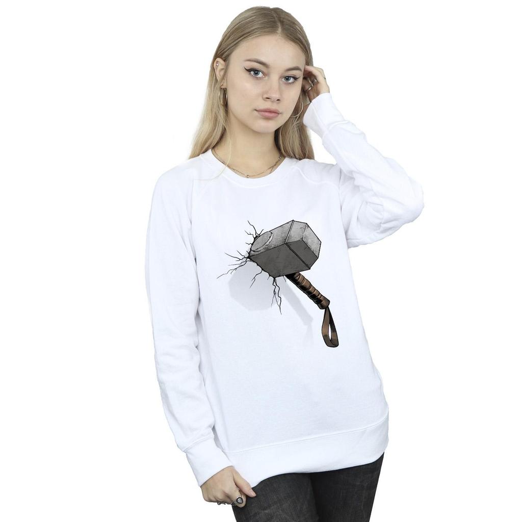 Marvel Universe Womens/Ladies Thor Hammer Crack Sweatshirt