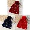 Knitted Hat For Women With Thick Warmth And Windproof Function For Winter Outdoor Use