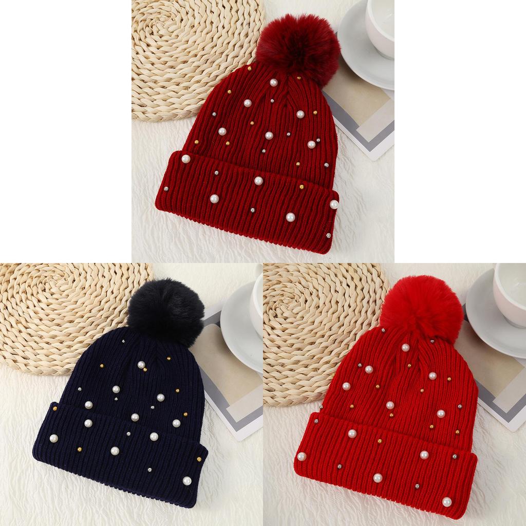 Knitted Hat For Women With Thick Warmth And Windproof Function For Winter Outdoor Use