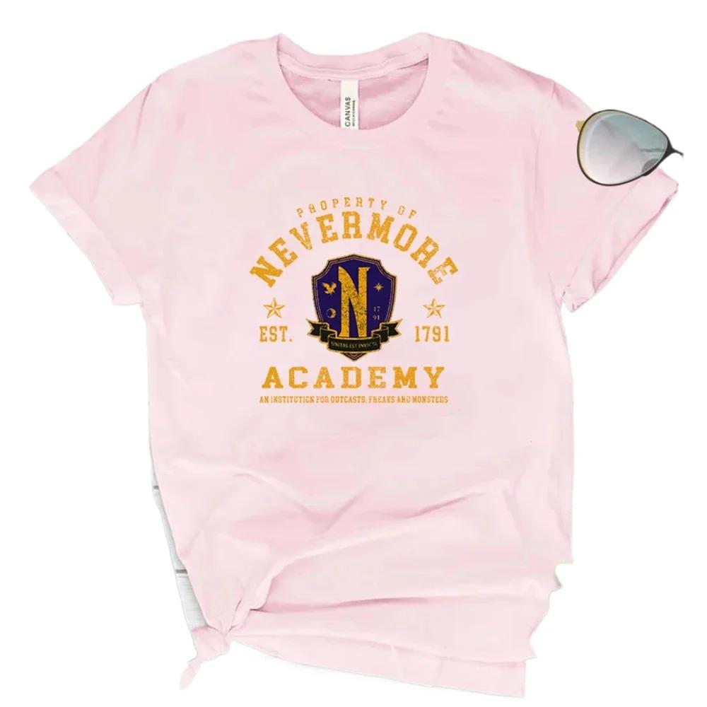 Nevermore Academy T-Shirt Wednesday Addams Shirt Nevermore Est 1791 Addams Family Inspired Tees Cool Tv Show Shirts Hipster Tops 4XL
