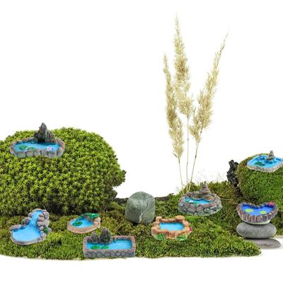 10 Pcs Fee Garten Miniatur Teich Ornamente Zubehör Harz Miniatur Teich