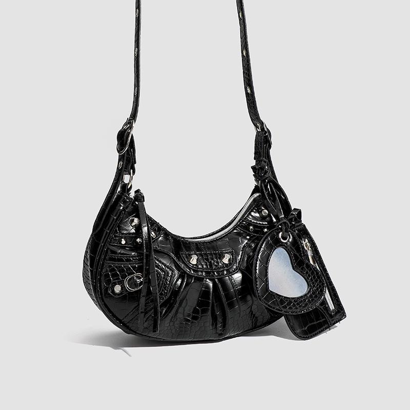 2024 Geantă la modă cu nituri la subrat: Stiluri versatile de mână, de umăr și Messenger