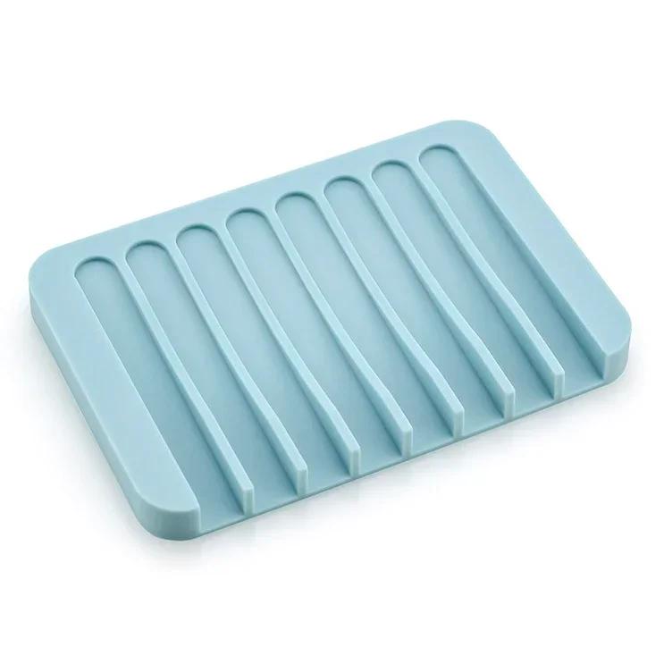 Colorful Silicone Soap Dish and Draining Organizer – No Installation Required, Perfect for Bathroom Accessories