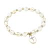  Stretch Bracelet Cross Pendant Rosary Beads Bracelet Religious Catholic Bracelet Jewelry Travel Souvenir Gift For Girl