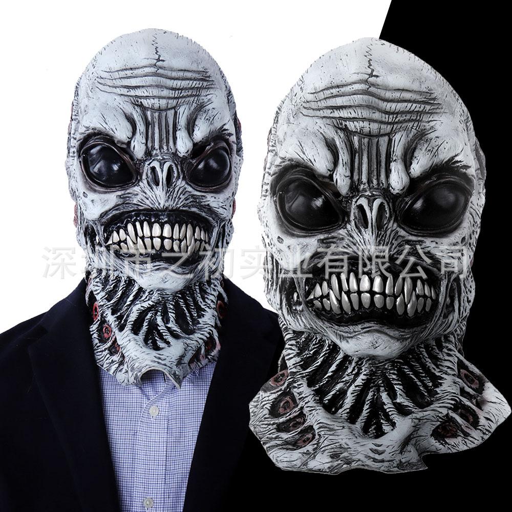 New Halloween Horror Frogman Alien Full-Face Latex Costume Mask