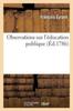 The Observations Sur l'Education Publique Book