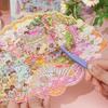 Série de Restauration en Porcelaine Couleur Kawaii Scène Miniature 3D Autocollants Scrapbook DIY Papeterie Empilable Autocollants