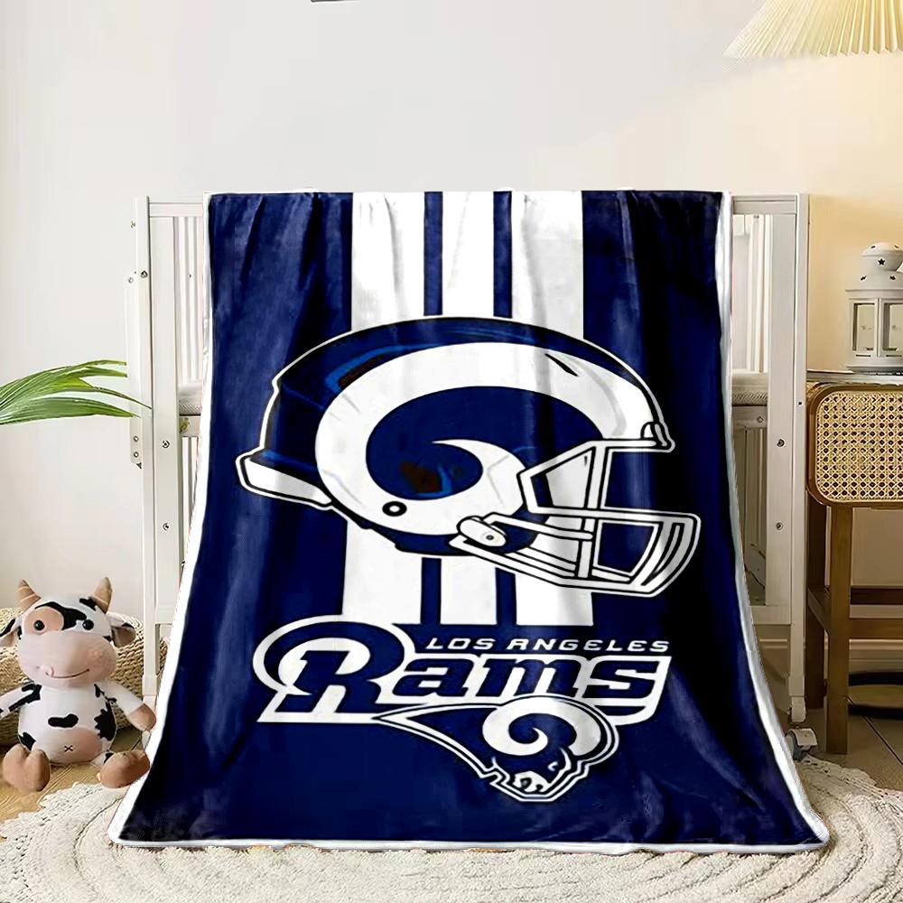 Los Angeles Rams Helmet Design Blanket Flannel Blanket for Bedroom, Living Room, Sofa, and Nap Sofas.