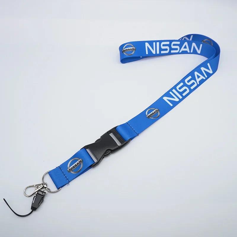 Lanyard Nylon for Nissan Car Logo Key Pendant Holder Phone Sling Keychain Sylphy Qashqai J11 Teana Note Juke GTR X-trail Murano Rvzc6