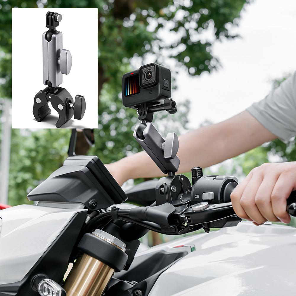 Aluminum Alloy Super Clamp Mount Rotatable Handlebar Holder for GoPro Hero 13 12 11 10 9 Insta360 SJCAM AKASO OSMO Action Camera
