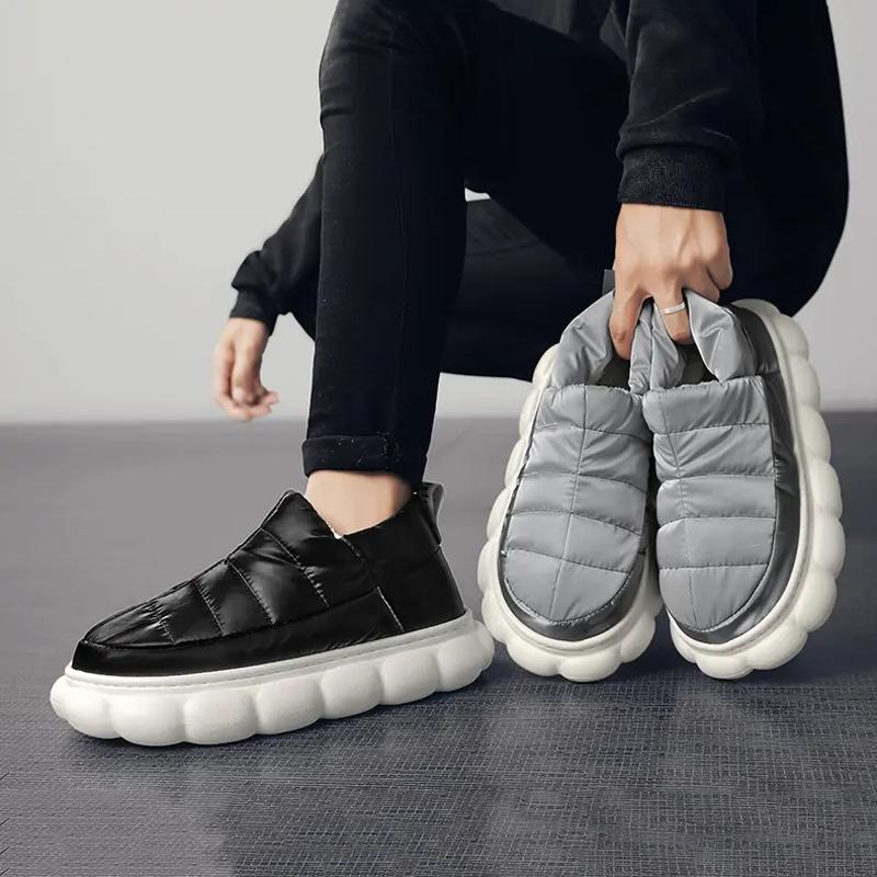 Winter Indoor Simple Cotton Shoes Men and Women Outdoor Warm and Cold-proof Snow Boots Thick-soled Fashion Casual Couple Shoes
