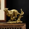Resin Handicrafts Simulated Animal Sculptures Golden Leopard Cheetah Leopard Jaguar Running Figurine Home Decoration Accessories
