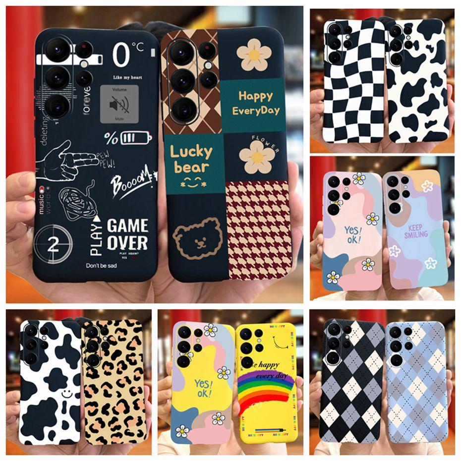Silicone Case For Samsung S23 Ultra 5G Phone Cases Lovely Printing Soft TPU Cover For Samsung Galaxy S23 S 23 Plus S23+ Coque