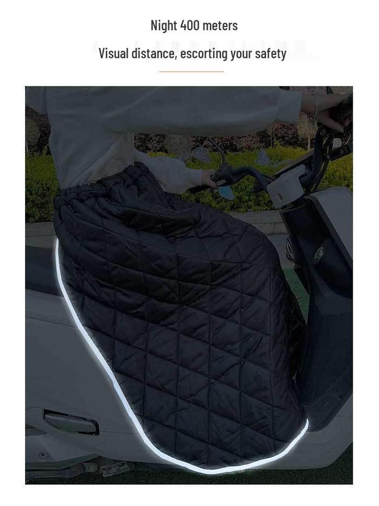 Windproof Electric Bike Skirt: Fleece Lined, Waterproof, Winter-Ready Leg Warmers